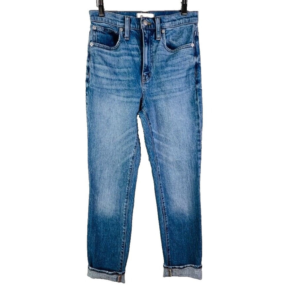 Madewell High-Rise Slim Boyjean Womens Size 24 Blue Excellent Tencel Blend Denim